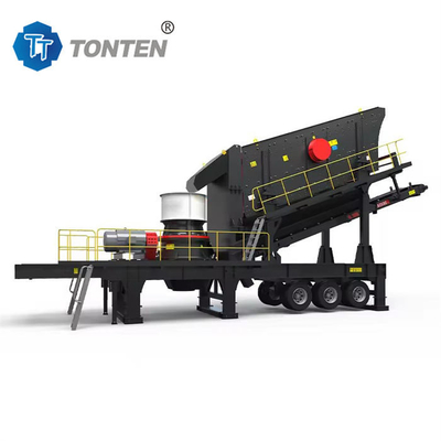 移動式石粉砕機 移動式コンクリート粉砕砂製造機
