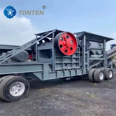 移動式石粉砕機 移動式コンクリート粉砕砂製造機
