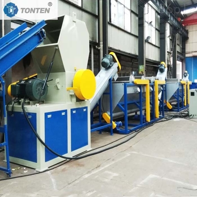 プラスチックPETボトルリサイクルプラント 粉砕機 洗濯 生産ライン 80kw