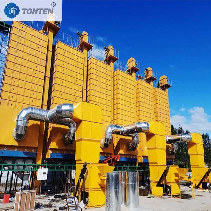 農作物塔乾燥機 ソーヤ豆 ソーゴー塔 乾燥機 穀物乾燥機 下流型